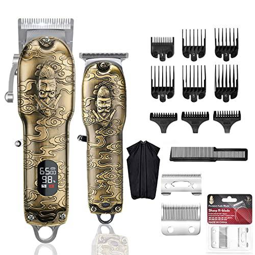 RESUXI Cordless Hair Clippers for Men Professional Barber Clippers for Hair Cutting Mens Hair Trimmer and Clipper Set Beard Trimmer Haircut Kit ,USB Rechargeable with Replacement Blade