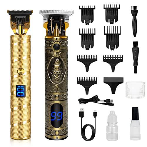 Qhou Electric T Outline Hair Trimmer and Clippers Set, for Home Barber Hair Cutting