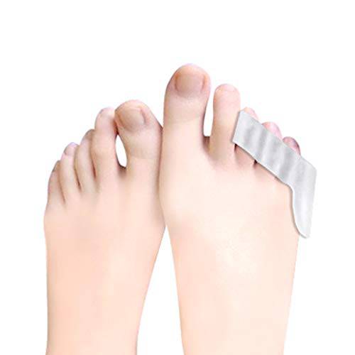 Dibiao Pinky Toe Separator 1 Pair 3-Hole Toe Corrector Protector Hole Diameter 1.3cm Toe Straightener for Overlapping Toe Crooked Toe