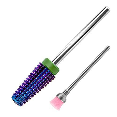 CGBE Nail Carbide Drill Bit Two Way Rotate Use for Both Left and Right Handed Fast Remove for Acrylic or Hard Gels Remover Professional Manicure Pedicure Rotary Tool 3/32 Shank - Coarse