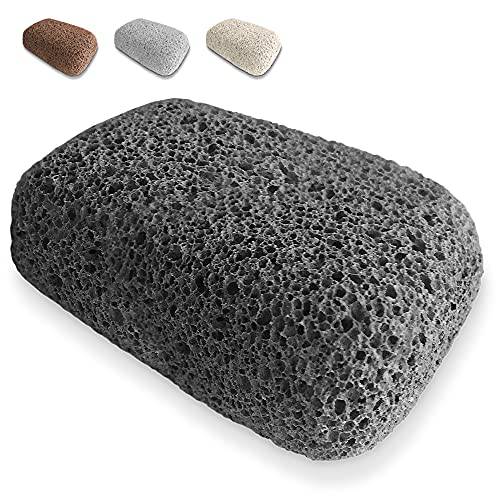 Pumice Stone - Pumice Stone for Feet - Natural Foot Scrubber Stone for Callus Remover - Natural Vulcan Pumice Stone - Foot exfoliator - Shower Foot Scrubber - Piedra pomez para pies (Dark Grey)