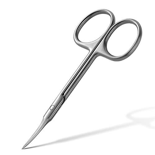BEZOX Extra Fine Curved Cuticle Scissors, Super Thin Scissors for Cutical Care Only, Professional Manicure Small Scissors, Stainless Steel Cuticle Cutter, 1 pcs