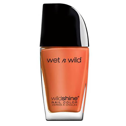 Nail Polish By Wet n Wild Wild Shine, Orange Blazed, Nail Color