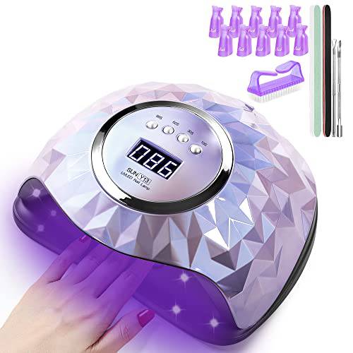 248W UV LED Nail Lamp with 60 Lamp Beads, iBigLy UV Gel Light for Nails Polish Faster Curing Lamp LED Nail Dryer with 4 Timers, Auto Sensor, Home Salon Gel Nail Lamps for Fingernail & Toenail