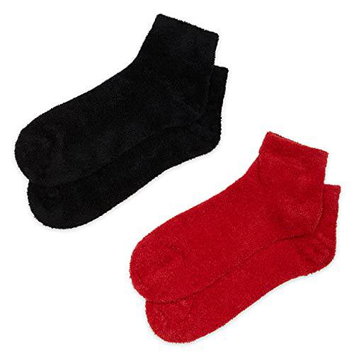 Bucky Aloe-Infused Therapeutic Moisturizing Spa, Socks, Black/Red