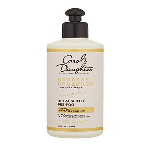 Carol’s Daughter Goddess Strength Ultra Shield Pre-Shampoo Treatment, Detangler for Natural Curly Hair, Made with Castor Oil, 10.2 Fl Oz