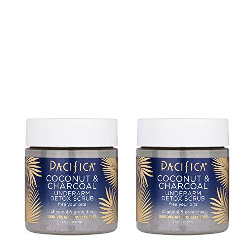 Pacifica Beauty, Coconut and Charcoal Underarm Detox Scrub, For Natural Deodorant Users, Aluminum Free, Safe for Sensitive Skin, 100% Vegan and Cruelty Free + Clean Beauty