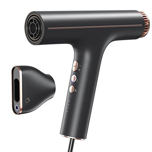 Water-Ionic Hair Dryer 2022 New Version, Professional Blow Dryer with Brushless Motor, Fast Drying, No Heat Damage NTC Intelligent Heat Control, Lightweight for Travel & Home