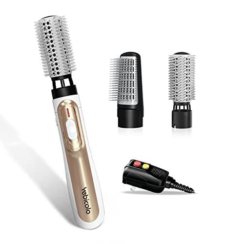 Hair Dryer Brush, 3 in 1 One Step Hot Brushes for Women with Changeable Brush Heads, Negative Ionic Brush Blow Dryer Styler Volumizer for Short Long Thick Hair