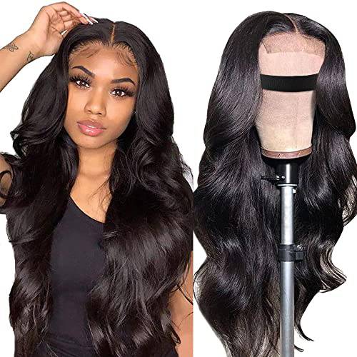 24 Inch Lace Front Wigs Human Hair Body Wave HD Transparent Lace Front Wigs Human Hair Body Wave 4x4 Lace Wig Human Hair Pre Plucked Glueless Lace Front Wigs Human Hair Brazilian Body Wave Closure Wig