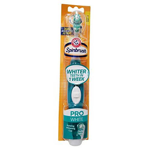 4 Pack: Arm and Hammer Spinbrush Pro Whitening Soft, Colors May Vary