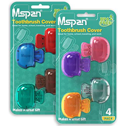 Mspan Electric Toothbrush Cover Pods: Toothbrush Protector Brush Cap Case Protective Travel - 8 Packs