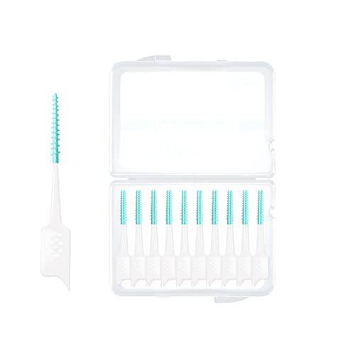 KUJOBUY Medical Grade Silicone Gum Brush Massagers for Safe Cleaning Interdental Brushes Soft Dental Picks Comfort Flex (20 Count, No Flavor)