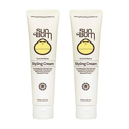 Sun Bum Sun Bum Curls & Waves Styling Cream Vegan and Cruelty Free Moisturizing Hair Treatment for Wavy and Curly Hair 2 Pack