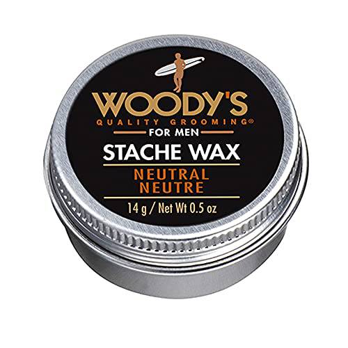 Woody’s for Men, Stache Wax Neutral, Quality Grooming for Men, 0.5 oz.(Travel Size)