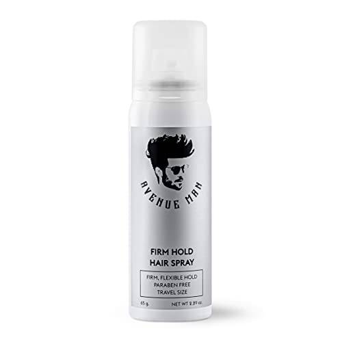 Avenue Man Firm Hold Hair Spray - Travel Size (2.29 oz) Hair Products - Strong Hold Styling Thickening Hairspray for Men with Herbal Extracts - Paraben-Free - Made in the USA