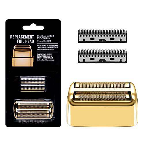 Replacement Foil and Cutters for BaBylissPRO Barberology Double Foil Shaver, Replacement Foil for BaBylissPRO Barberology FXFS2 Shaver, Golden
