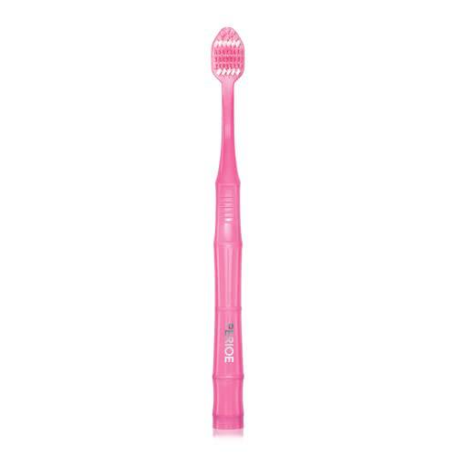 Perioe Himalayan Pink Salt Toothbrush, Small (1 Count) | Compact Head, Soft Bristle Manual Toothbrush Infused with Himalayan Pink Salt for Deep Cleaning Tartar Plaque, Sensitive Gums & Teeth Oral Care