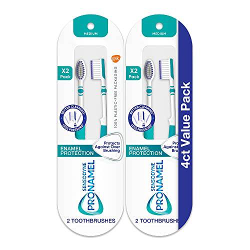 Sensodyne Pronamel Medium Toothbrush for Tooth Enamel Protection - 4 Count