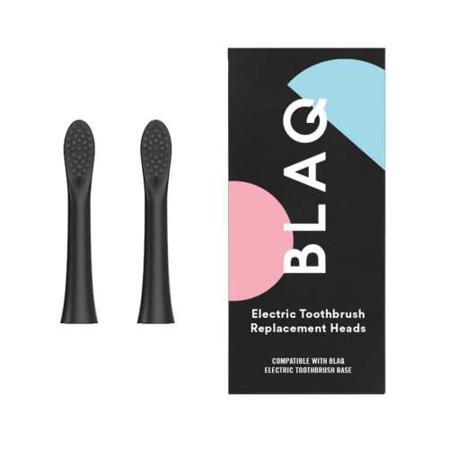 BLAQ Electric Toothbrush Replacement Heads - Sonic Toothbrush Heads Replacement - BLAQ Electric Toothbrush Refill - Optimal Plaque Control Toothbrush Heads - Pack of 2