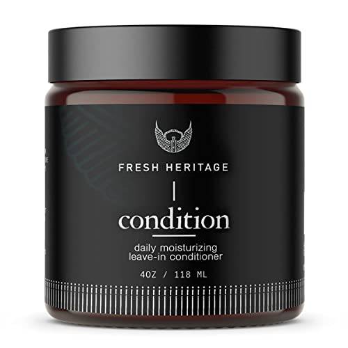 Fresh Heritage Premium Leave-in Beard Conditioner For Men - 4oz 100% All Natural Beard Cowash for Daily Use - Conditioner for Beards with Argan Oil - For Softer, Healthier Beard Growth