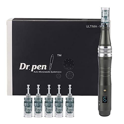 Dr Pen M8 - Microneedling Pen Electric Auto Microneedle Derma Pen with 5 Pcs 16 Pins Cartridges