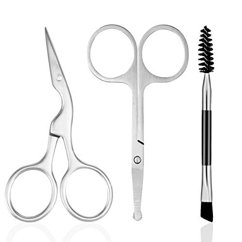 6 in 1 Eyebrow Grooming Kit Professional, Eyebrow Scissors, Eyebrow Brush, Sharp Brow Scissors, Nose Hair Scissors Stainless Steel for Women & Men