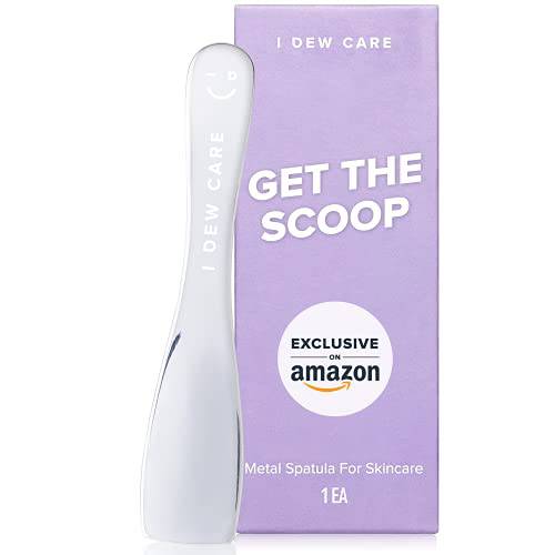 I Dew Care Multi-functional Applicator - Get The Scoop | Stainless Steel Spatula, Beauty Tool for Cream, Lip Balm, Wash-Off Masks, Mixing, Depuffing