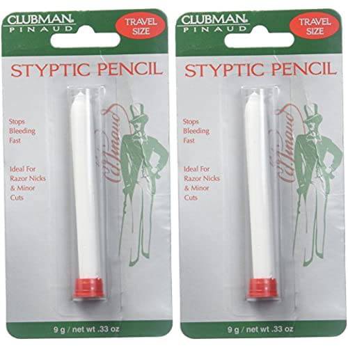Clubman Pinaud Styptic Pencil Travel Size 0.33 oz (Pack of 2)