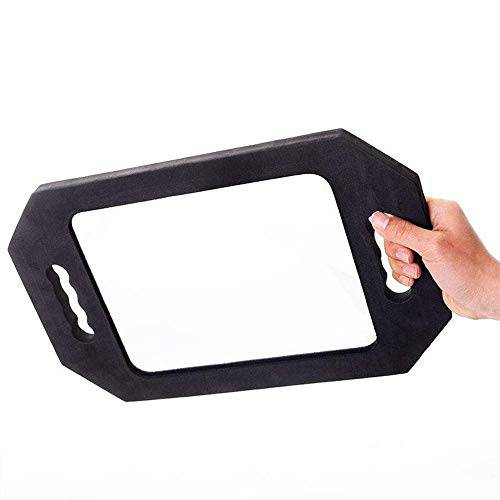 Mpowtech Hand Held Mirror with Handle,Haircut Barber Mirror for Hair and Beauty Salon - Barbershop (16.14 L x 9.84 W)