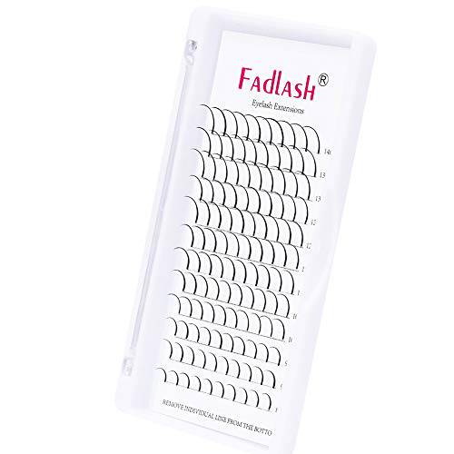 Spike Lash Extensions Mixed Tray Premade Spikes Eyelash Extensions Single Super Thick Eyelash Spikes Individual Lashes Fairy Eyelashes (C Curl, 8-14mm)