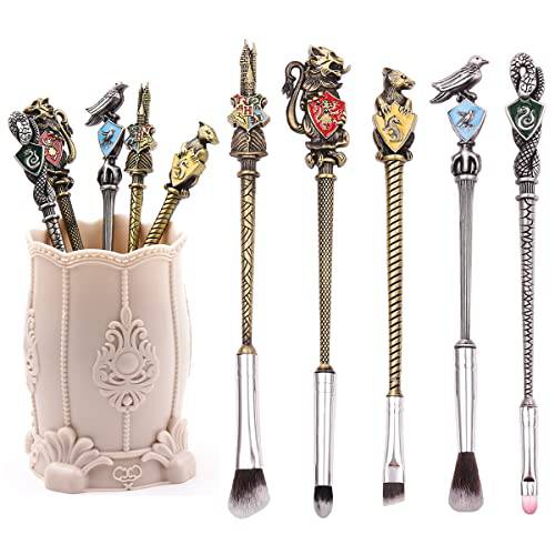 【2 Color Options】Metal Wand Gifts Makeup Brushes Set Wi-zard Wand Makeup Brushes Set Make Up Brushes for Women - Brushes Holder Pot Not Included