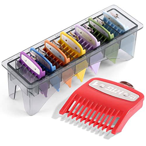 Professional Clipper Combs Guides 8 Different Sizes of Colors General Cutting Lengths from 1/8 to 1 Barber Haircut Machine Accessories