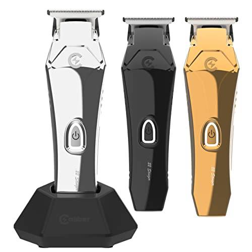 Caliber Pro .22 Stinger Trimmer - Professional Cordless Clipper with 3 Color Lid - Quiet Barber Clippers - Zero Gap Cutting - Long Battery Life- Rechargeable Electric Hair Cut