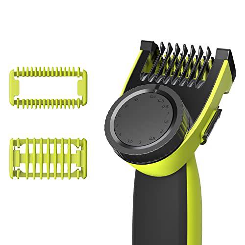 Yinke Guide Comb Guards Body Skin for Philips OneBlade QP2520 QP2530 QP2620 QP2630, 14 length Settings Adjustable (0.4 to10mm) Face Hair Clippers Beard Trimmer Replacemen