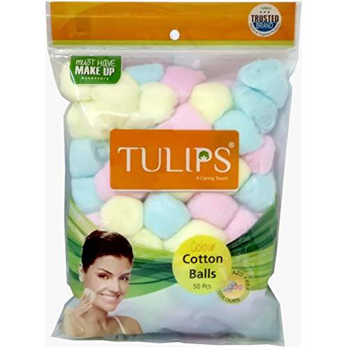 Natural Cotton Balls Cotton Swabs for Nail & Make-up Removal - 50 Cotton Balls in one pack