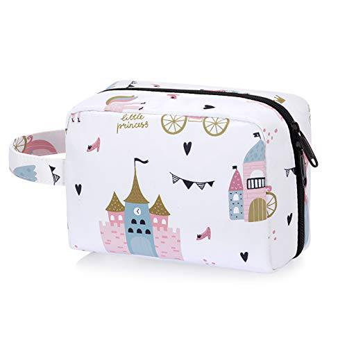 HUA ANGEL Floral Cosmetic Bag-Travel Toiletry Bags for Women Zipper Makeup Pouch Purse Organizer