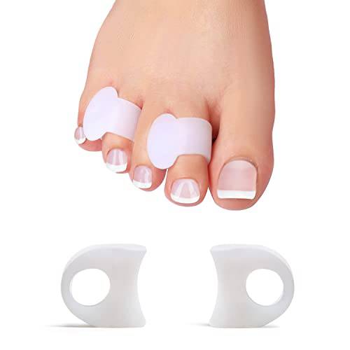 Toe Separators for feet – 4 Pack Hammer Toe Straightener & Toe Corrector for Women and Men - Toe Spacer to Fix Toes, Hallux Valgus, Yoga & Feet, BCorrector and BRelief - Pinky Toe Spacer