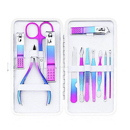 Manicure Nail Kit, VBoo Nail Clipper Set Personal care, Women Men’s Nail Grooming Kit, for Travel or Home Christmas Gifts(12 in 1)