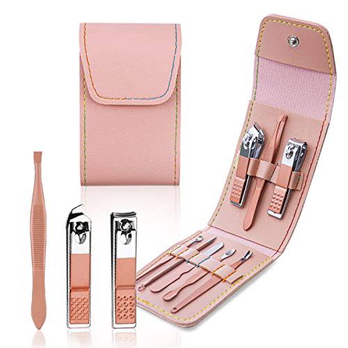 Manicure Set 18 in 1 Professional Manicure Kit Pedicure Kit Nail Care Kit Manicure Tools Set Nail Clippers for Women - Pink