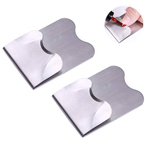 2Pcs Nail Art Manicure Edge Trimmers Stainless Steel French Style Easy Nails Line Edge Guide Trimmer Template for Manicure Nail Art Fingernail Styling Acrylic Gel Cutter Tool, Silver