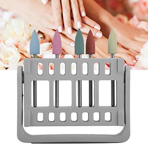 Rotekt 16Holes Manicure Drill Bits Holder Container Display Case Nail Grinding Head Storage Box(01)