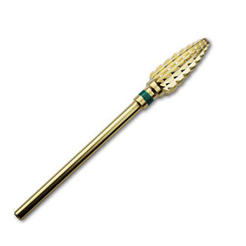 C & I Large Cone Carbide Nail Drill Bit for Electric Manicure Drill Machine of Nail Beauty(Grit Coarse, Gold)