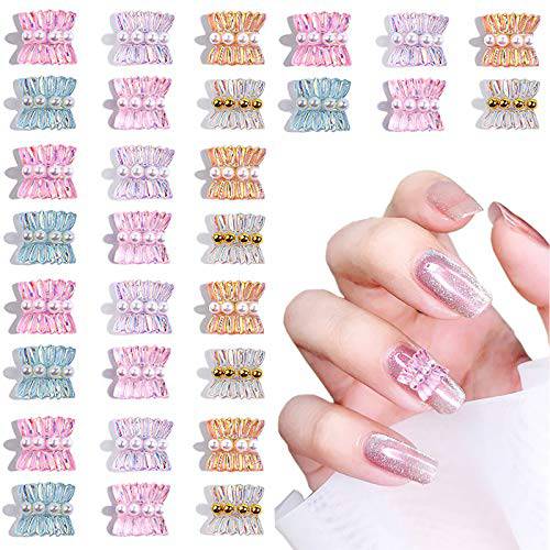 30Pcs Nail art aurora skirt 3D decoration Charms for Nails Art Designs 2021 Colorful Acrylic skirt Nails Charms for Women DIY Manicures Jewelry Salon Accessories DIY Crafting