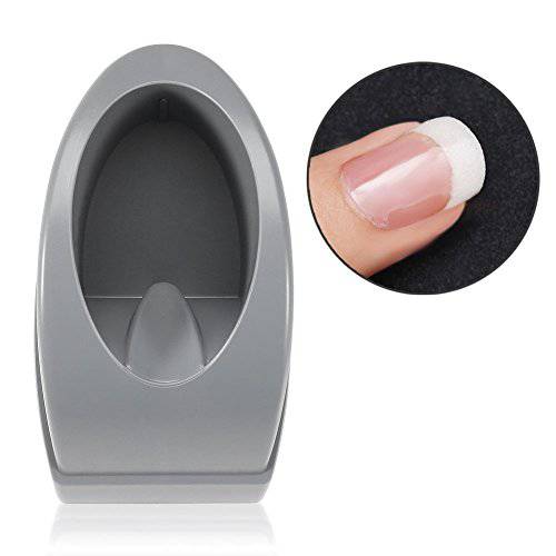 French Dip Nail Container, Dipping Powder Manicure Molding Nail Art Decals Make French Smile Line Maker French Nail Art Guide Manicure Tools(Gray)