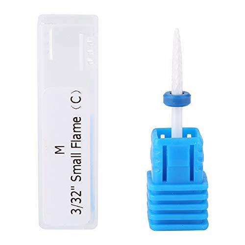 Nail Drill Bit,5 Type of Ceramic Cylinder Shape Grinding Head for Manicure Drills Machine(01 Fire Arrow M)