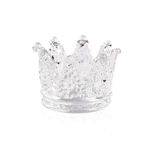 Rolabling Crown Nail Brush Holder Glass Crystal Dappen Dish for Nail Acrylic Liquid Clear Brush Washing Cup Nail Art Palette Multifunctional Manicure Tool