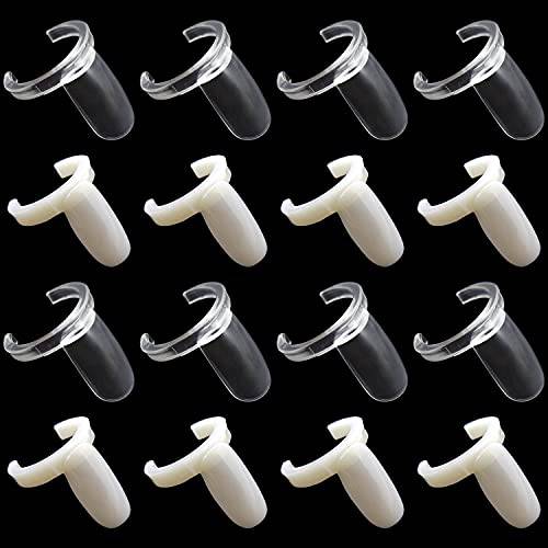 Honbay 200PCS Plastic Nail Color Display Rings Nail Art Color Chart Tools Ring Style False Nails Tips Manicure Art Practice Tool for Nail Art Color Display Tool (2 Color)