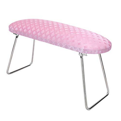 Nail Arm Rest Cushion, Foldable Nail Art Hand Pillow Manicure Hand Holder Wrist Support Detachable Table Desk Nail Rest Cushion Pad Stand Holder (pink)