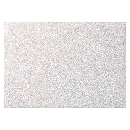 Iridescent Silver Glitter Nail Mat for Pictures, Manicure Hand Rest (17 x 12 In)